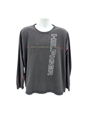 Vintage Tommy Hilfiger Mens XXL Shirt Graphic Long Sleeve Crewneck Since 1985